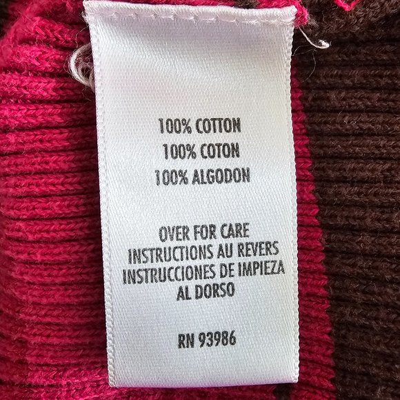 Petite Sophisticate LS Striped Ribbed Turtleneck Top | Like New | SP | Pink BRN - Picture 10 of 15